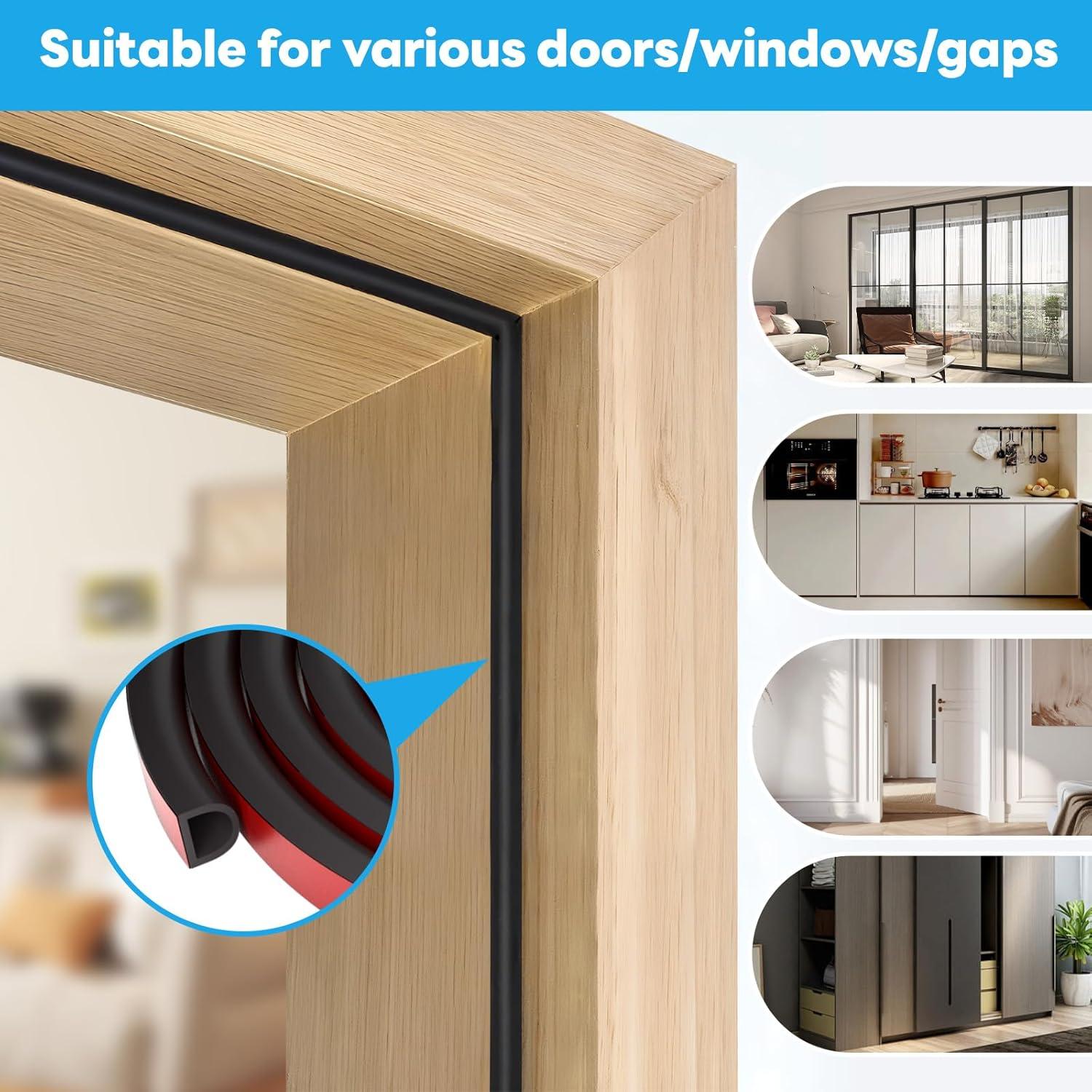 Sello de Puerta Orechic 6.1m Silicona Negro 9.5mm x 6.35mm