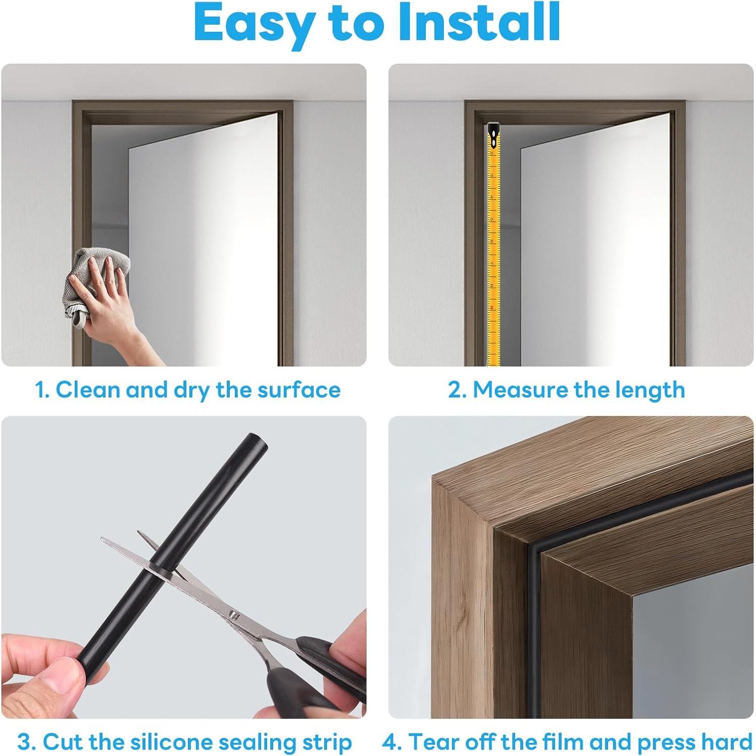 Sello de Puerta Orechic 6.1m Silicona Negro 9.5mm x 6.35mm