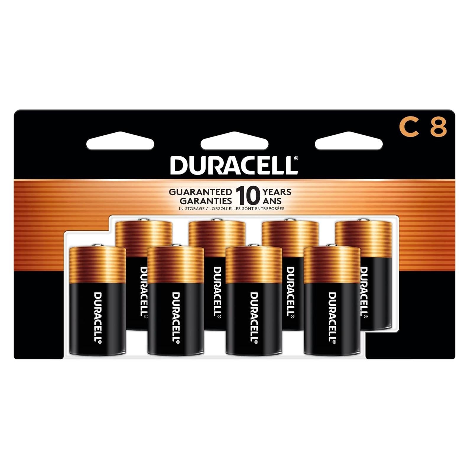 Baterías Alcalinas Duracell Coppertop C - Paquete de 8