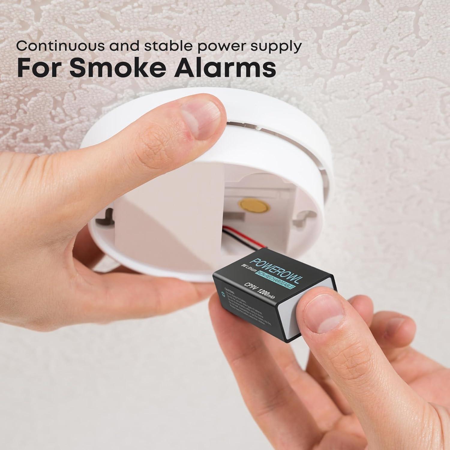 Baterías de Litio POWEROWL 9V 1200mAh Paquete de 2