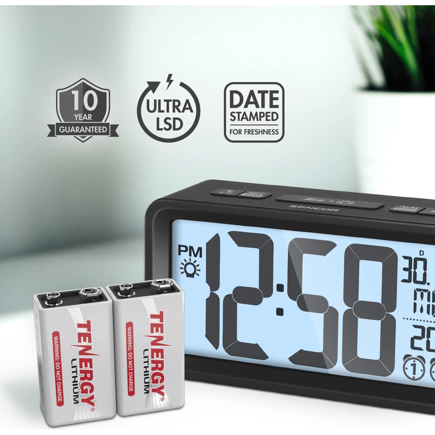 Baterías de Litio 9V Tenergy Paquete de 2, 1200mAh, Larga Duración