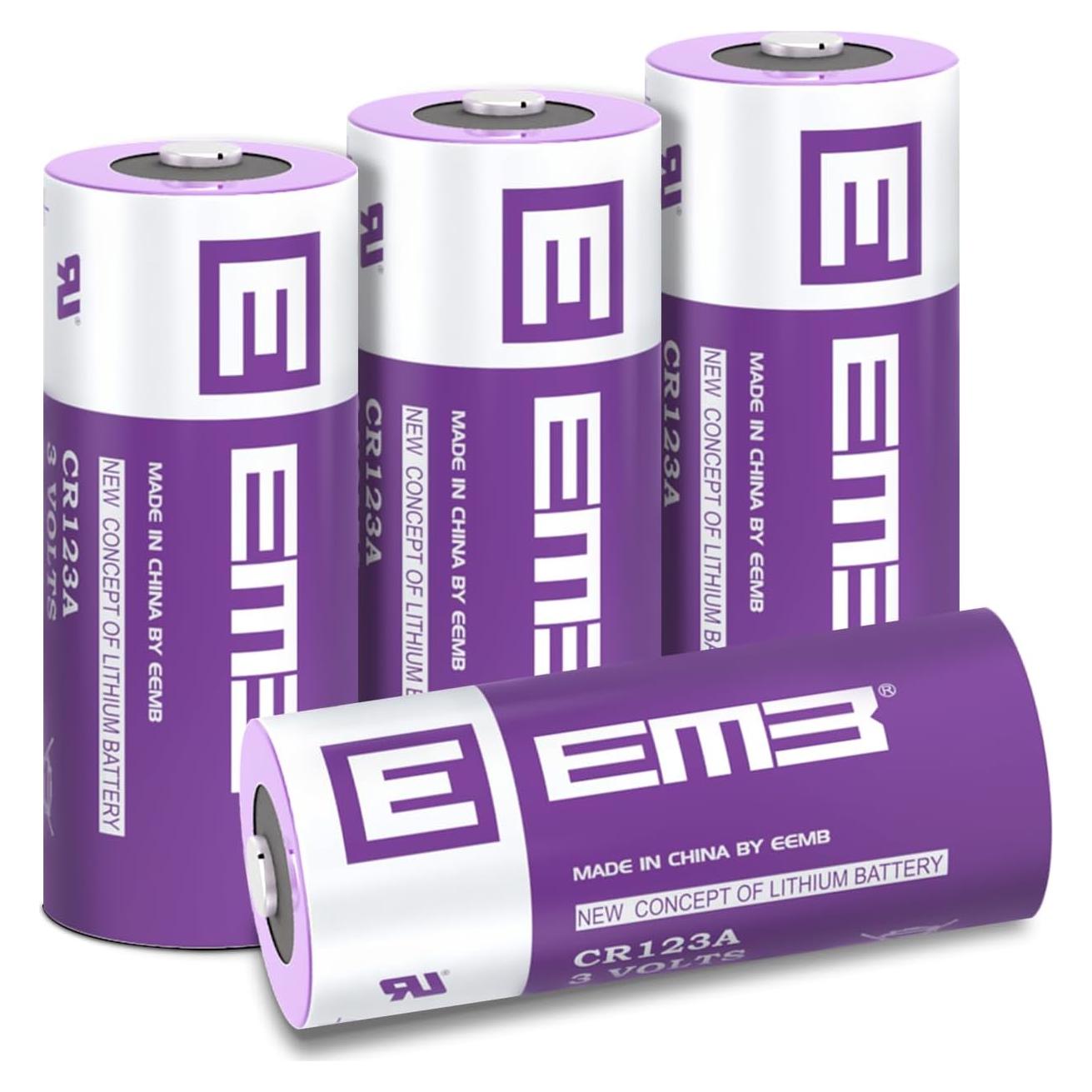Batería de Litio EEMB CR123A 3V 1700mAh Paquete de 4