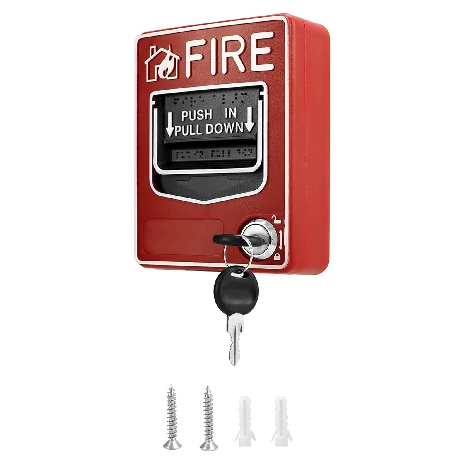 Estación de Alarma de Incendio QWORK QS30092 con Botón de Pánico