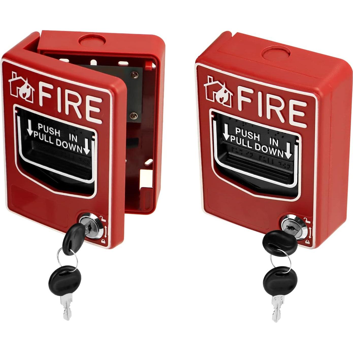 Estación de Alarma de Incendio QWORK QS30092 con Botón de Pánico