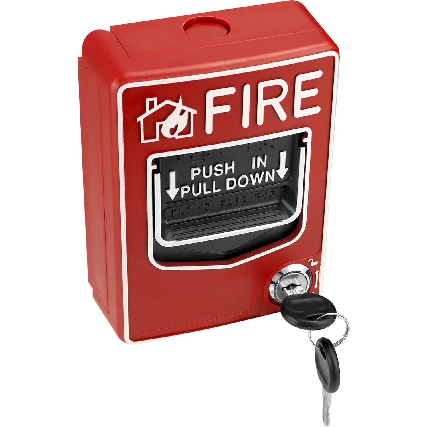 Estación de Alarma de Incendio QWORK QS30092 con Botón de Pánico