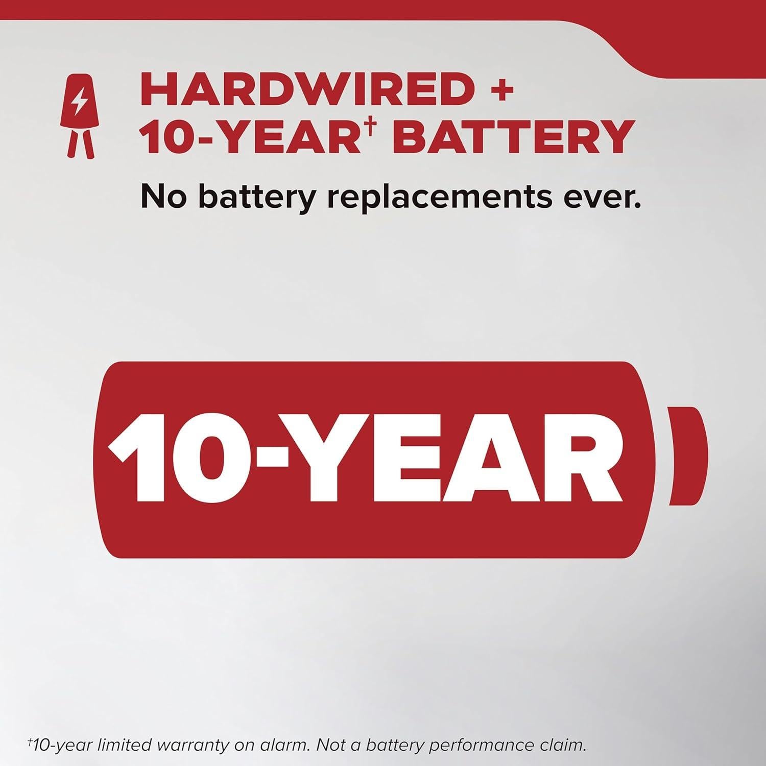 Detector de Humo Kidde 20SA10 Con Cable y Batería 10 Años - Paquete de 3