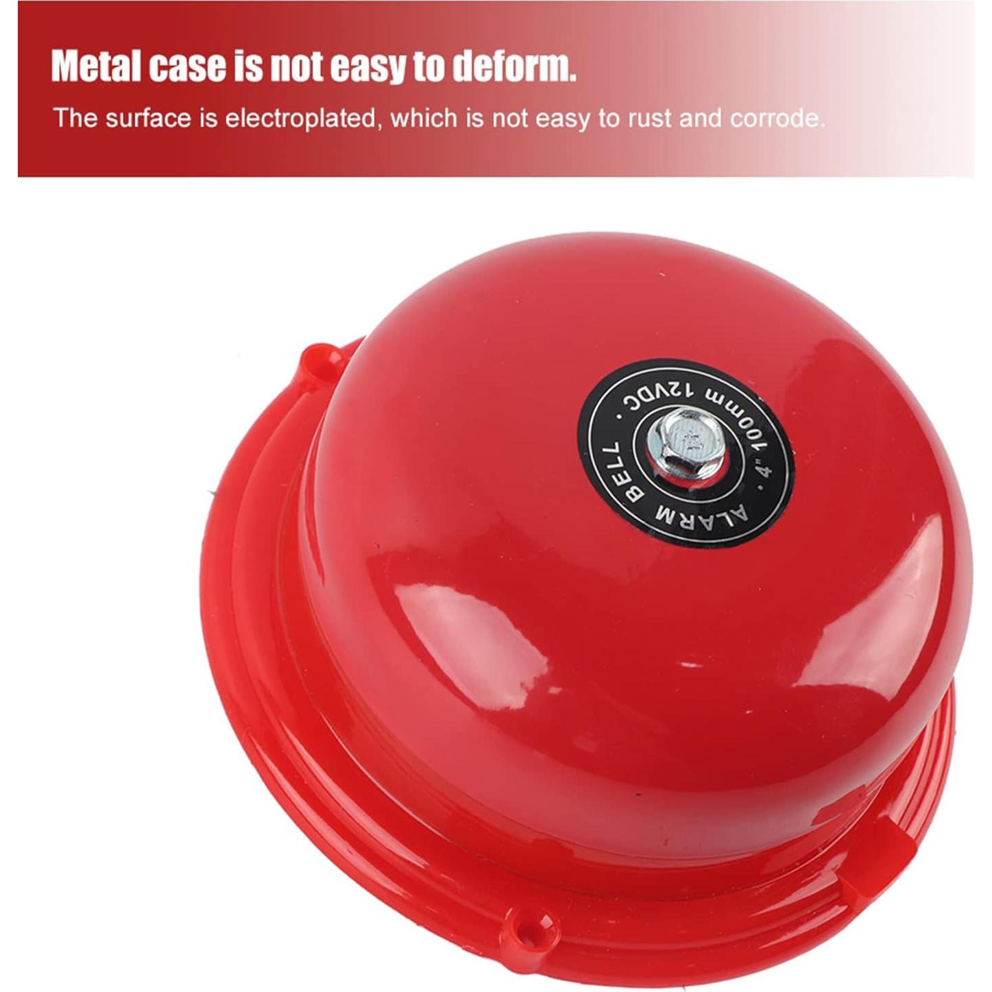 Campana de Alarma de Incendio Yosoo 12V 100dB Metal Dura