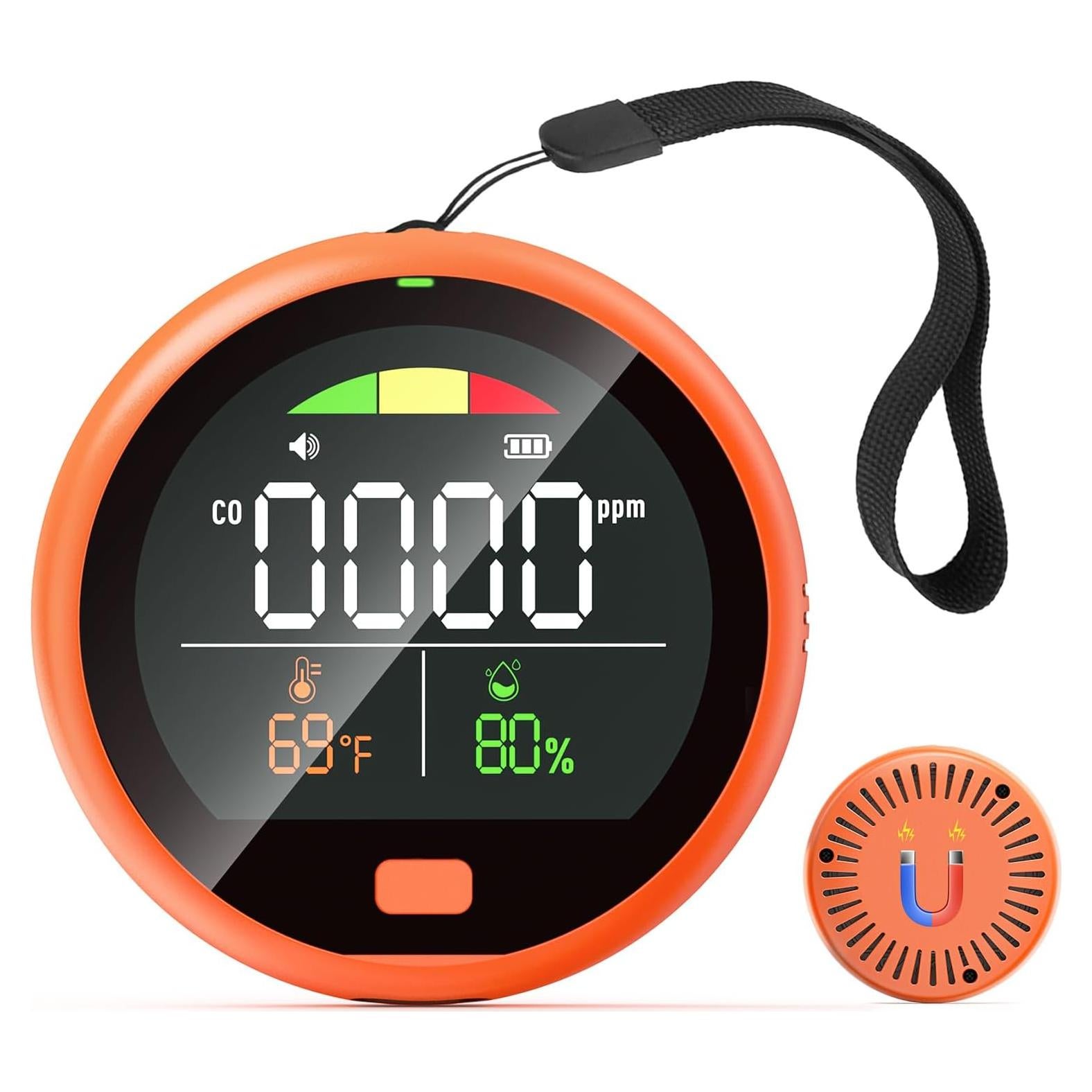 Detector de Monóxido de Carbono Portátil Besimlive PTH-10D 3 en 1