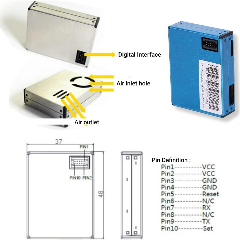 Detector de Calidad del Aire PM2.5 LiebeWH con Pantalla