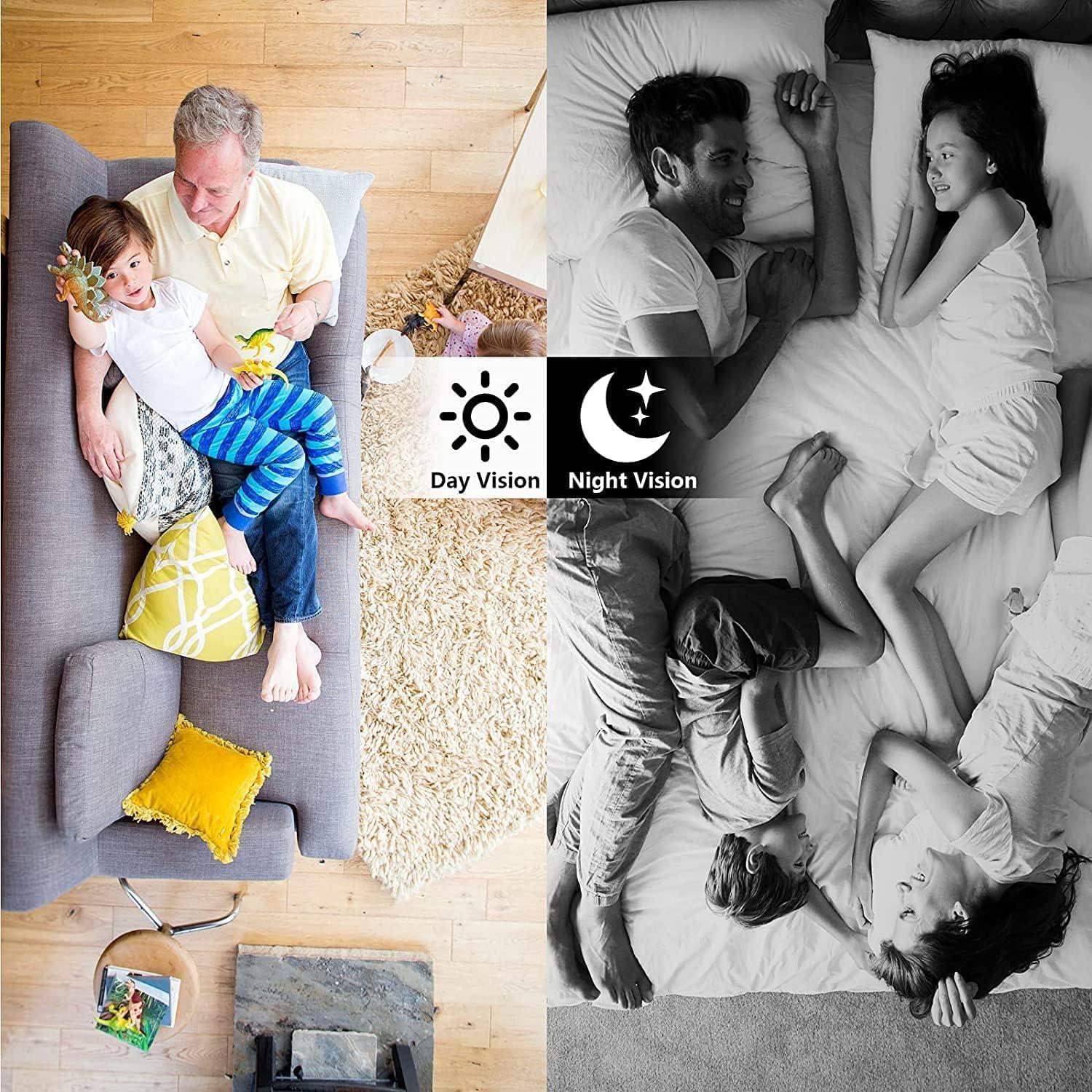 Cámara Domo WiFi 1080P con Detector de Humo - Sin Audio