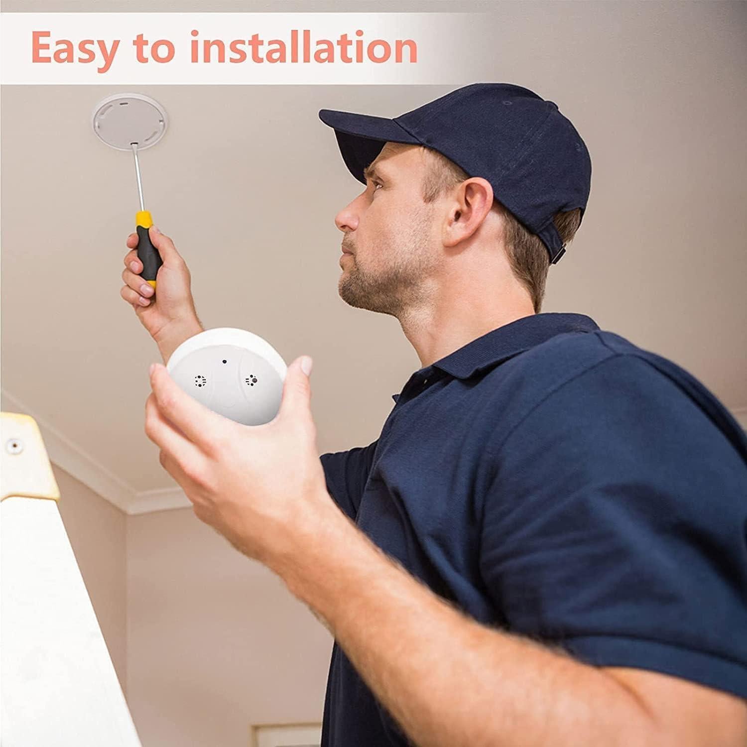 Cámara Domo WiFi 1080P con Detector de Humo - Sin Audio