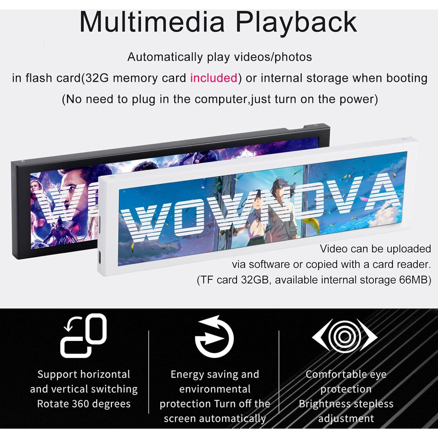 Monitor de Temperatura WOWNOVA 8.8" USB-C Pantalla Secundaria