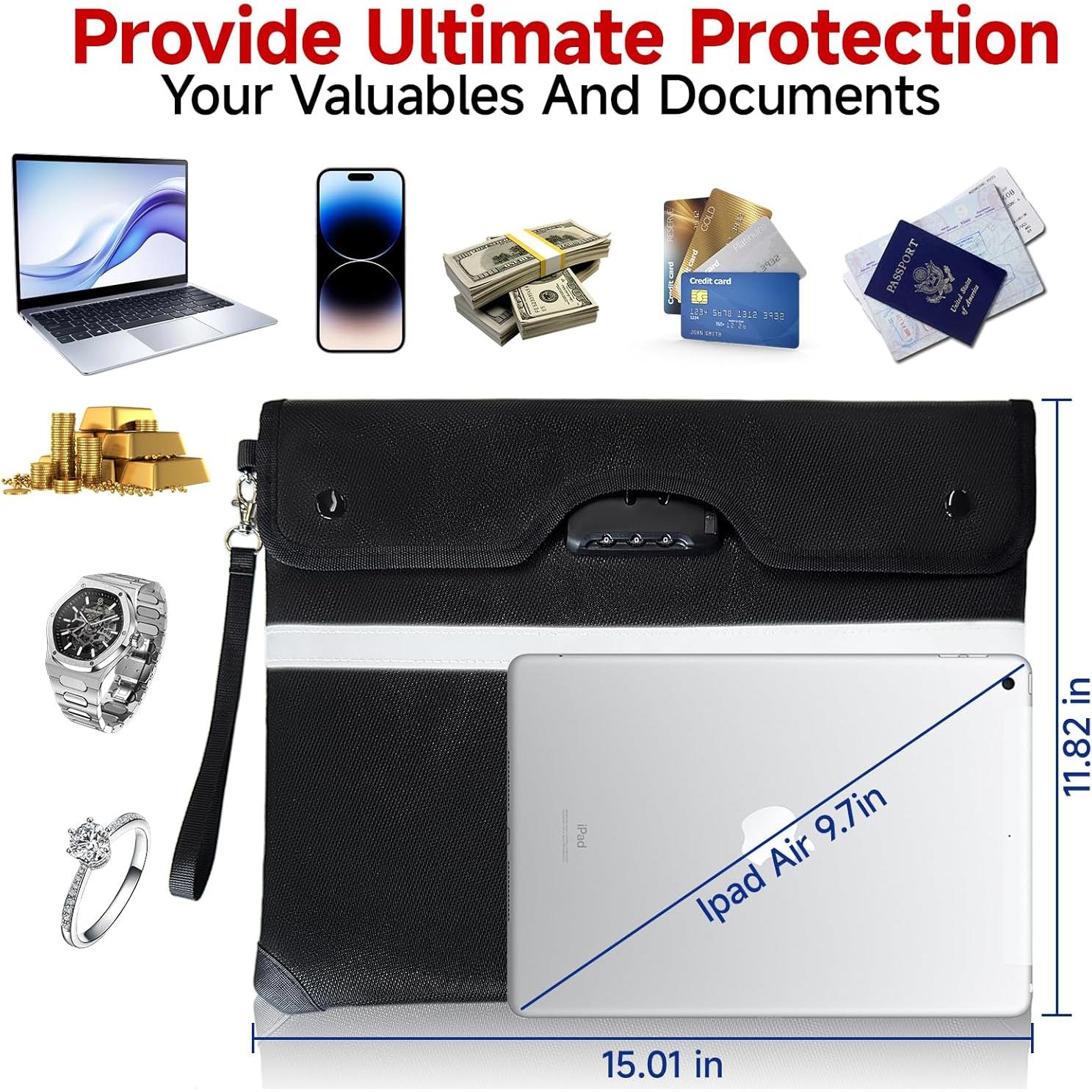 Bolsa de Documentos a Prueba de Fuego Loorow 38x30.5cm