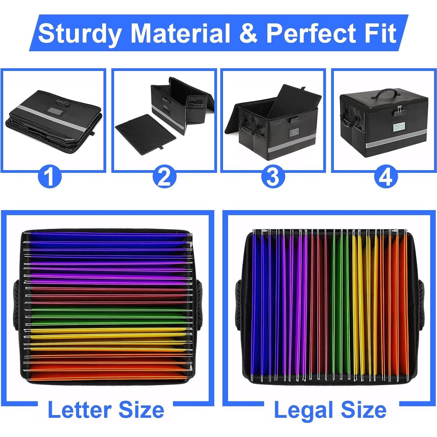 Caja de Archivos a Prueba de Fuego EXLIFBAG con Cerradura 39x30x26cm