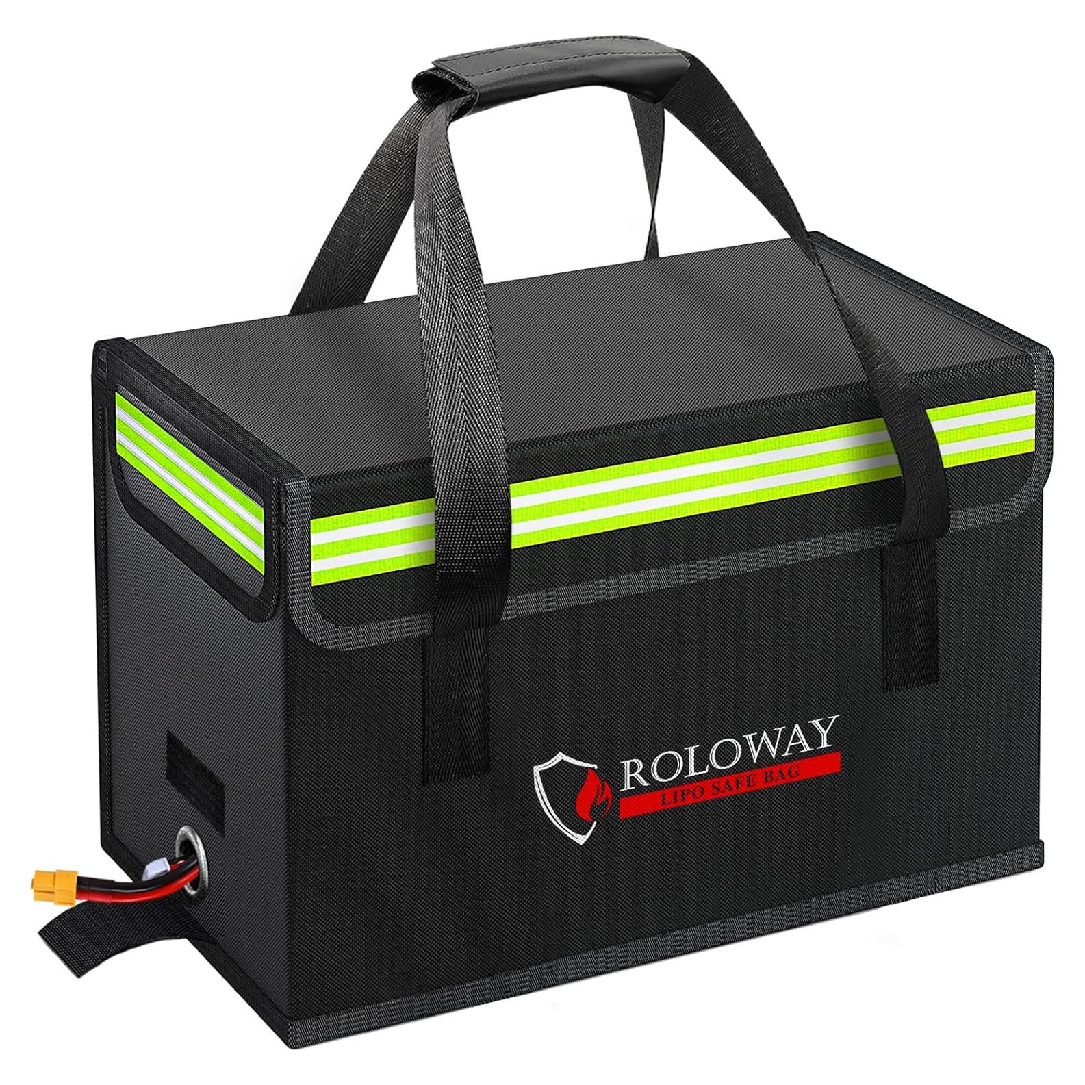 Bolsa Ignífuga para Baterías Lipo ROLOWAY 38.1x21.6x25.4cm