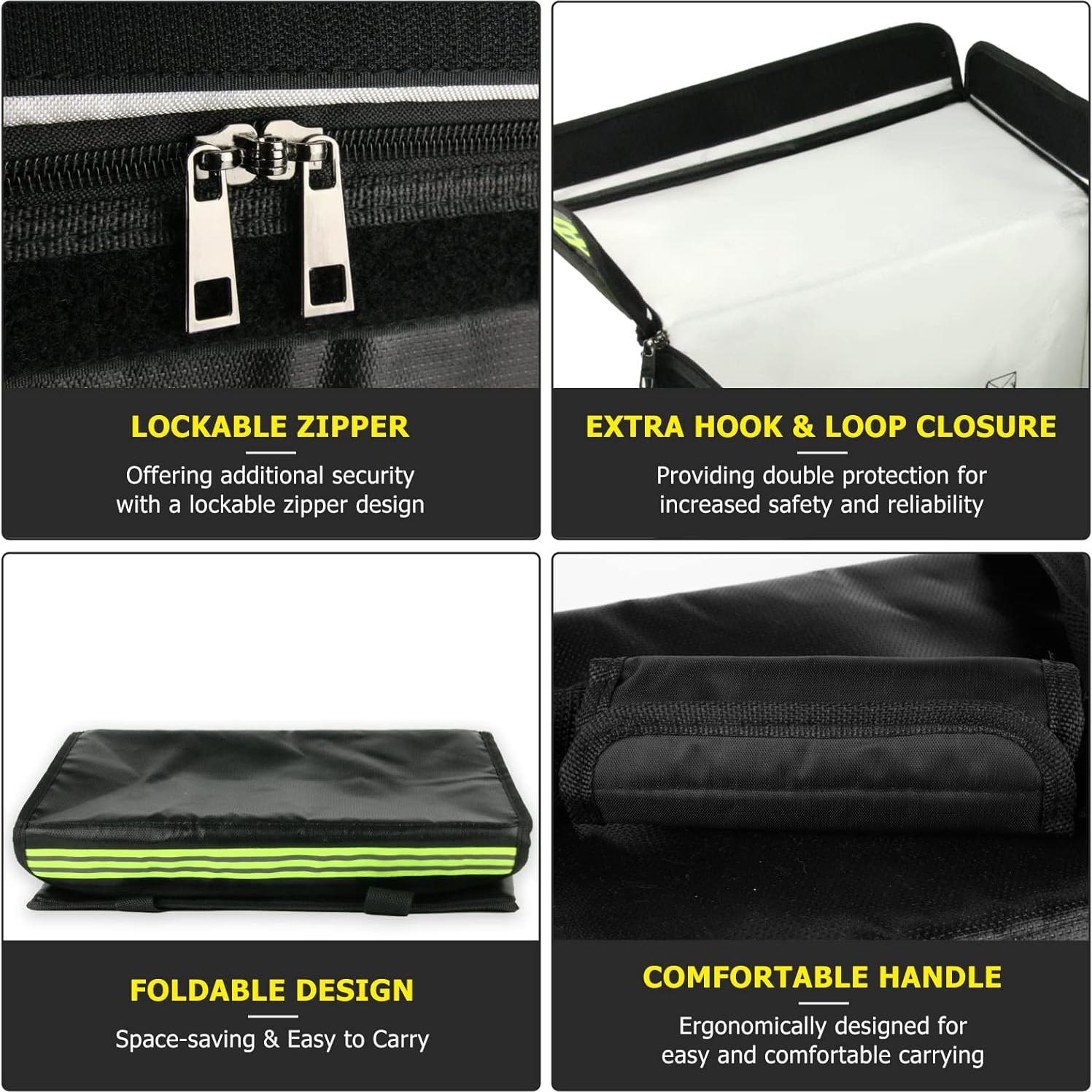 Bolsa Ignífuga para Baterías Lipo ROLOWAY 38.1x21.6x25.4cm