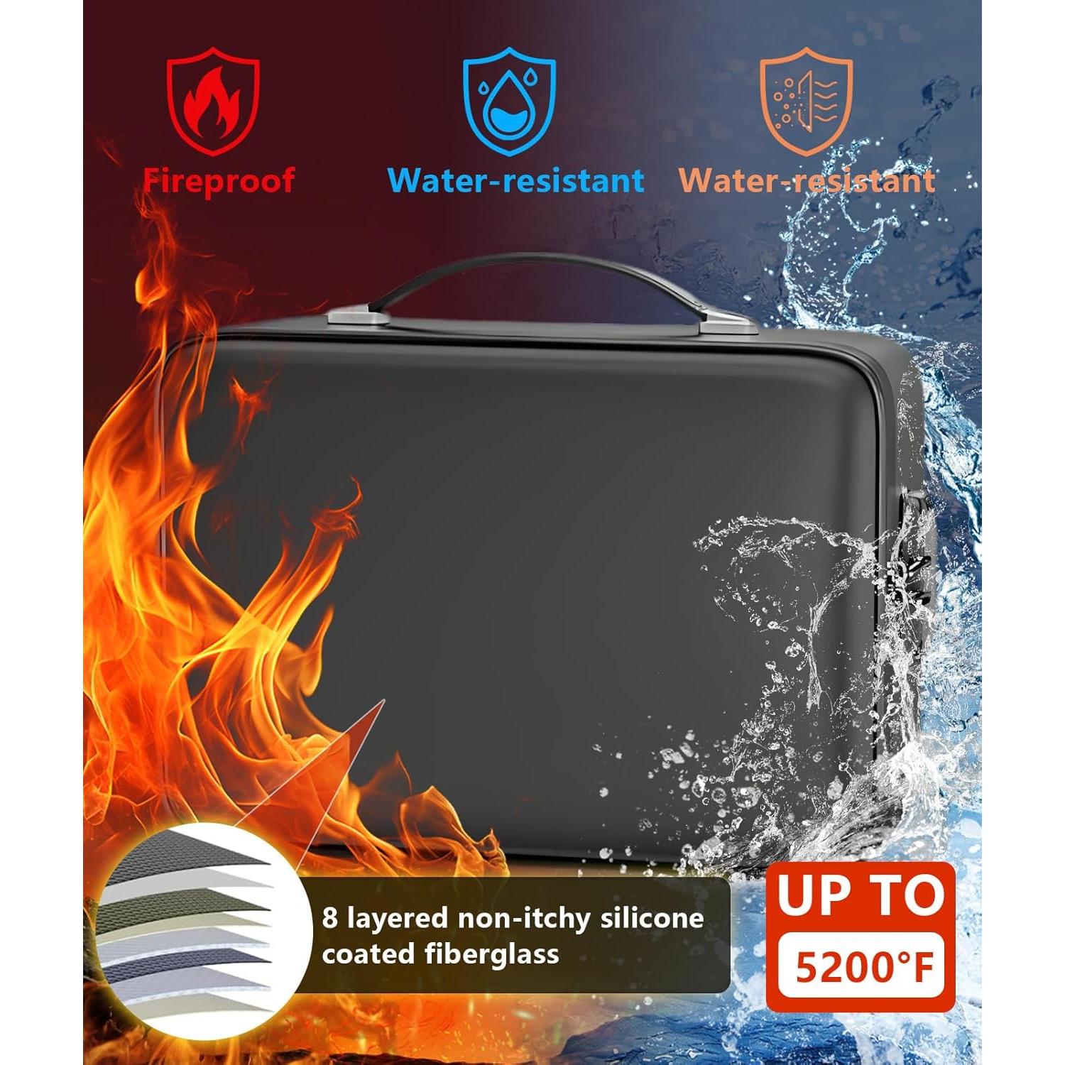 Bolsa de Documentos a Prueba de Fuego Irosiy A4 Impermeable