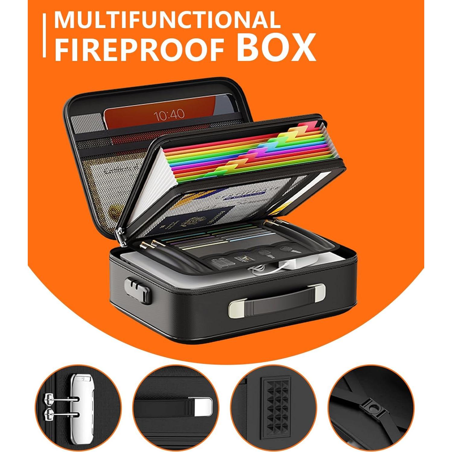 Bolsa de Documentos a Prueba de Fuego Irosiy A4 Impermeable