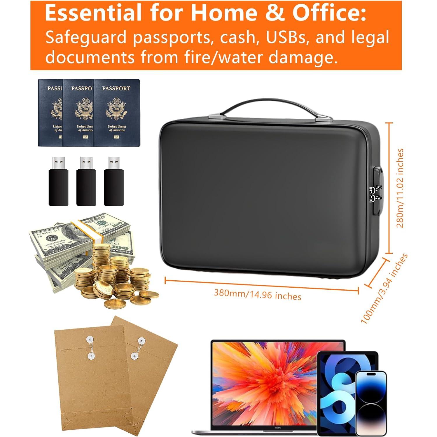 Bolsa de Documentos a Prueba de Fuego Irosiy A4 Impermeable