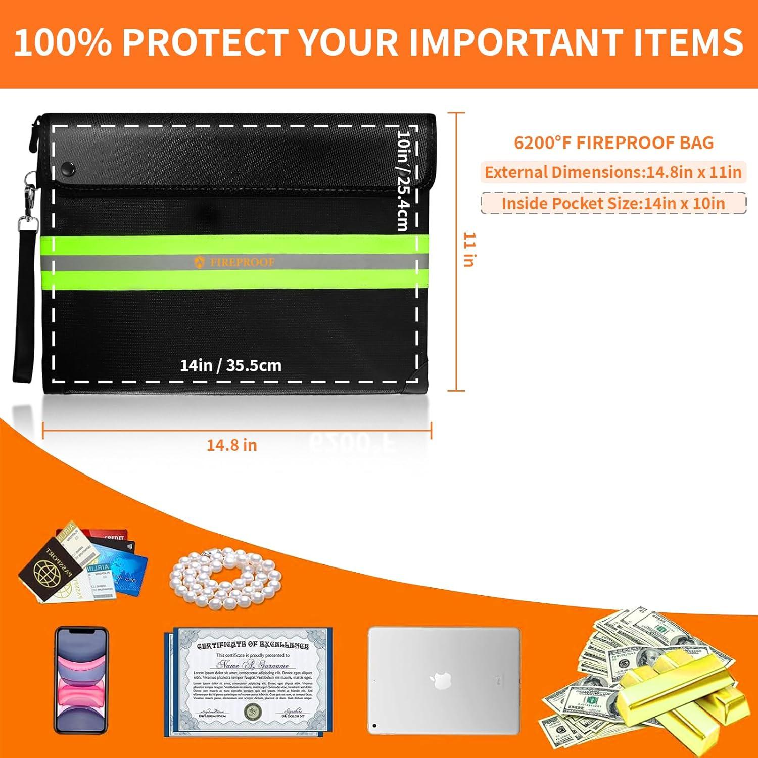 Bolsa de Documentos a Prueba de Fuego Lviedoy 37.6cm 9 Capas