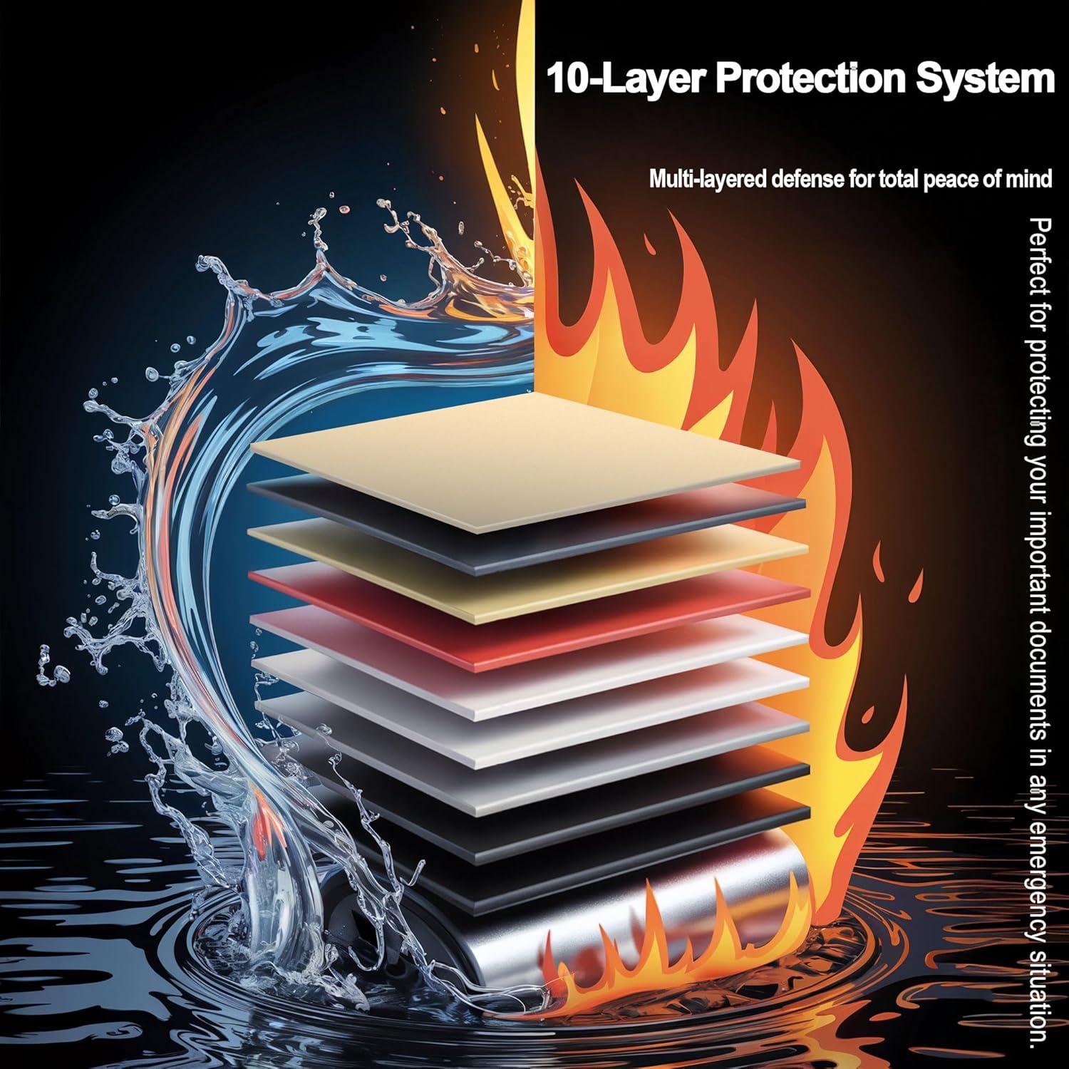 Bolsa de Documentos a Prueba de Fuego y Agua CRPZZM L 200 Hojas A4