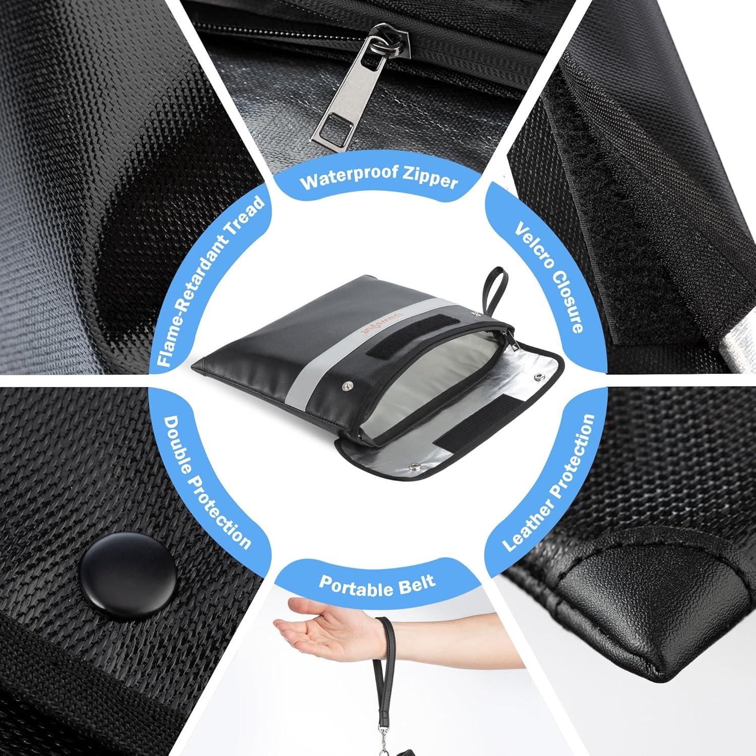 Bolsa de Documentos a Prueba de Fuego Uawsyut 35.6x27.9cm Negra