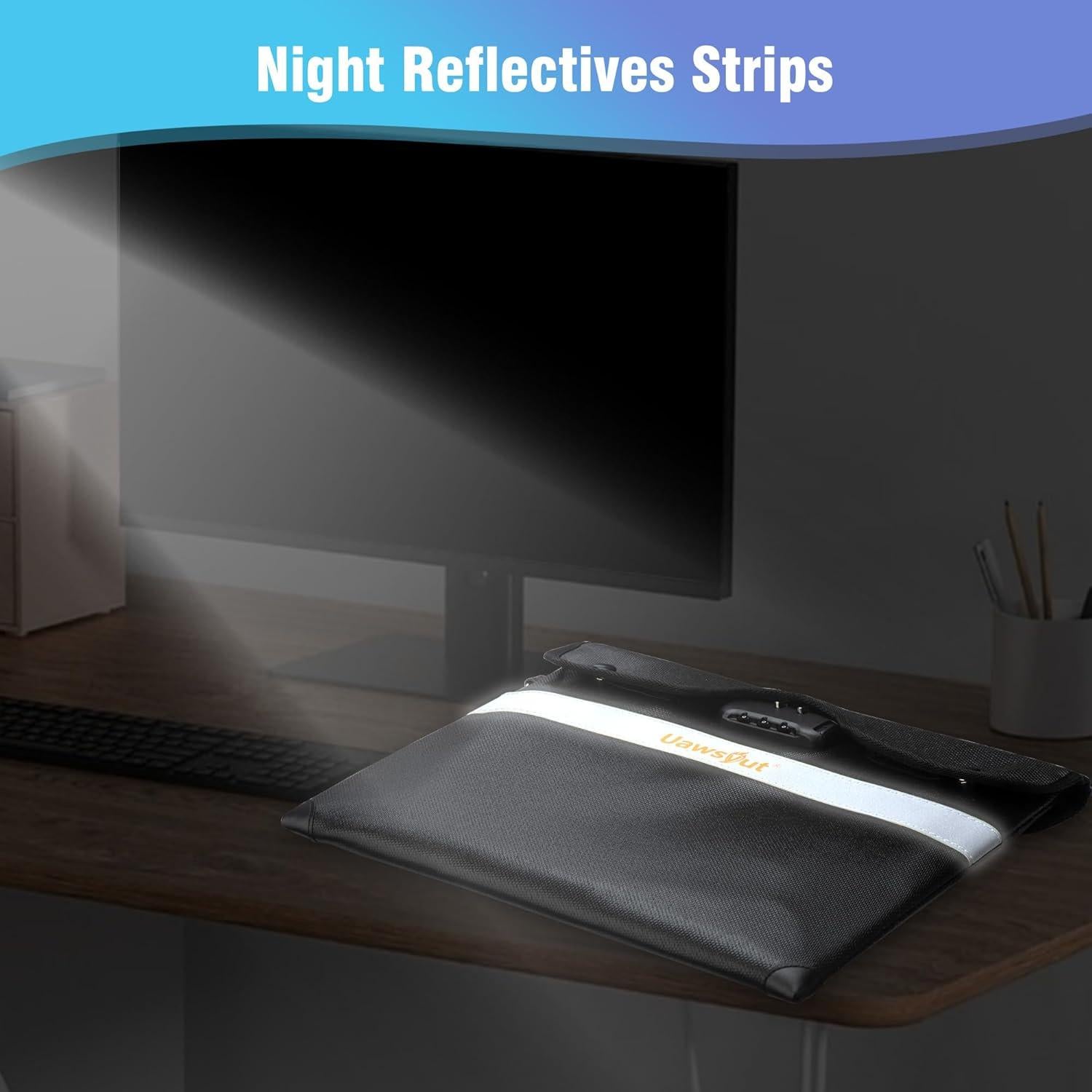 Bolsa Documentos Ignífuga Uawsyut 36.3x28.4cm con Cerradura