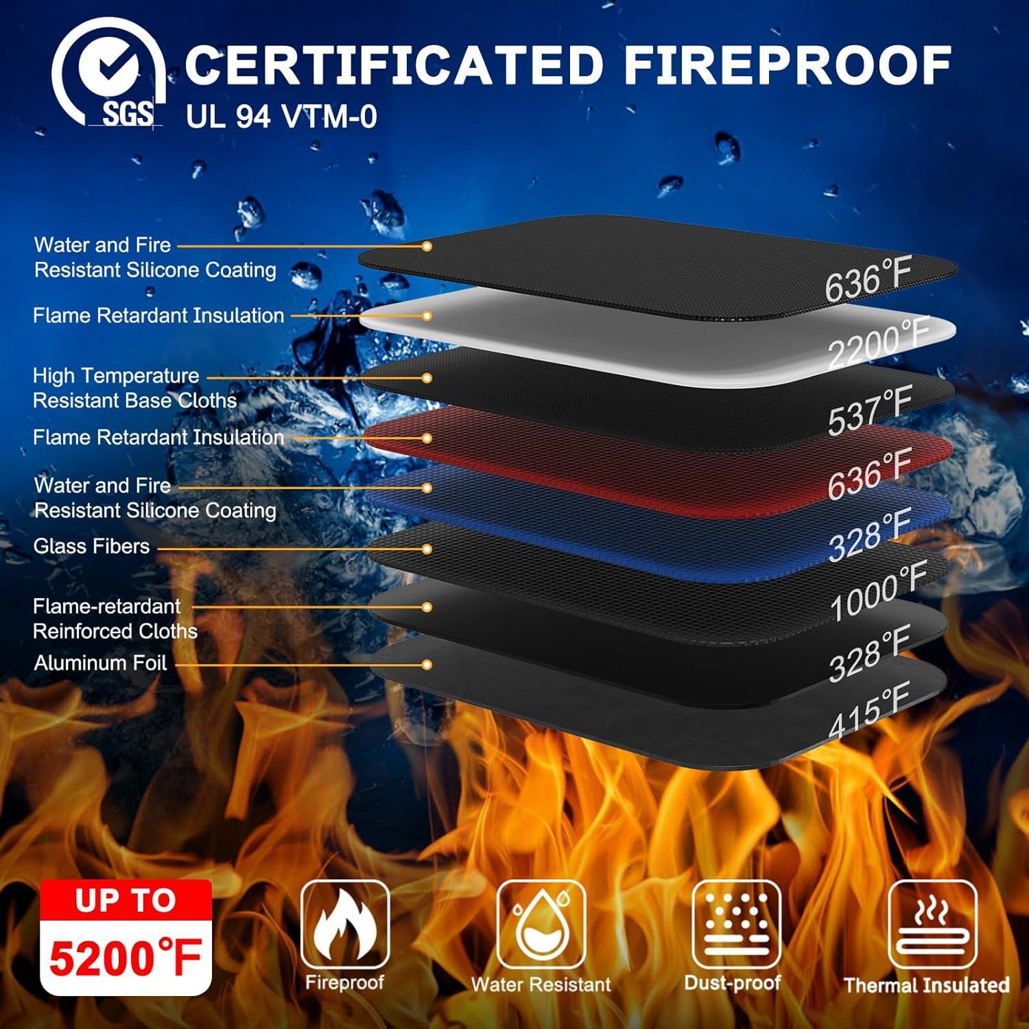 Bolsa de Documentos a Prueba de Fuego JUNDUN 34.3x24.4cm