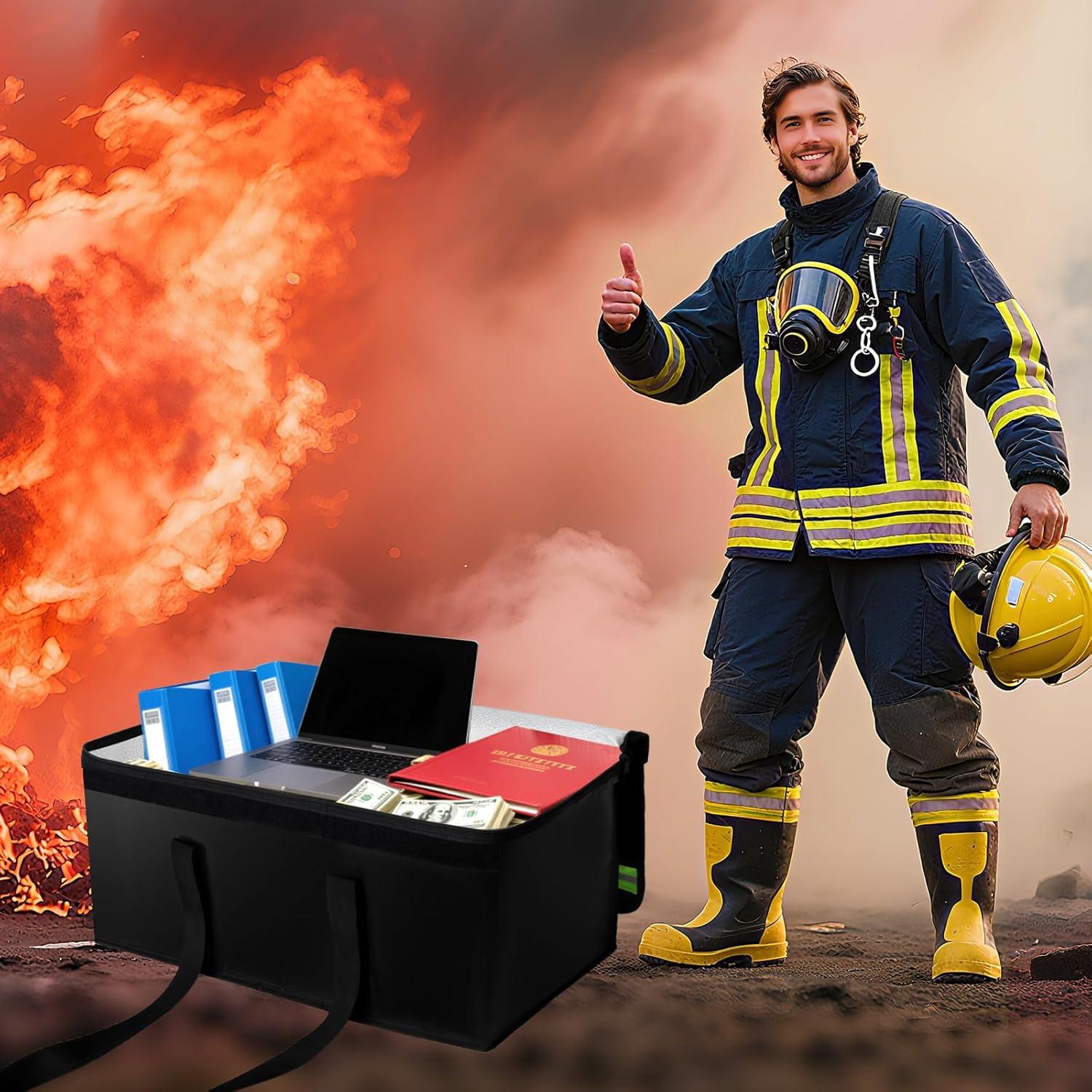 Bolsa de Documentos a Prueba de Fuego Amerbro 61x30.5cm Negra