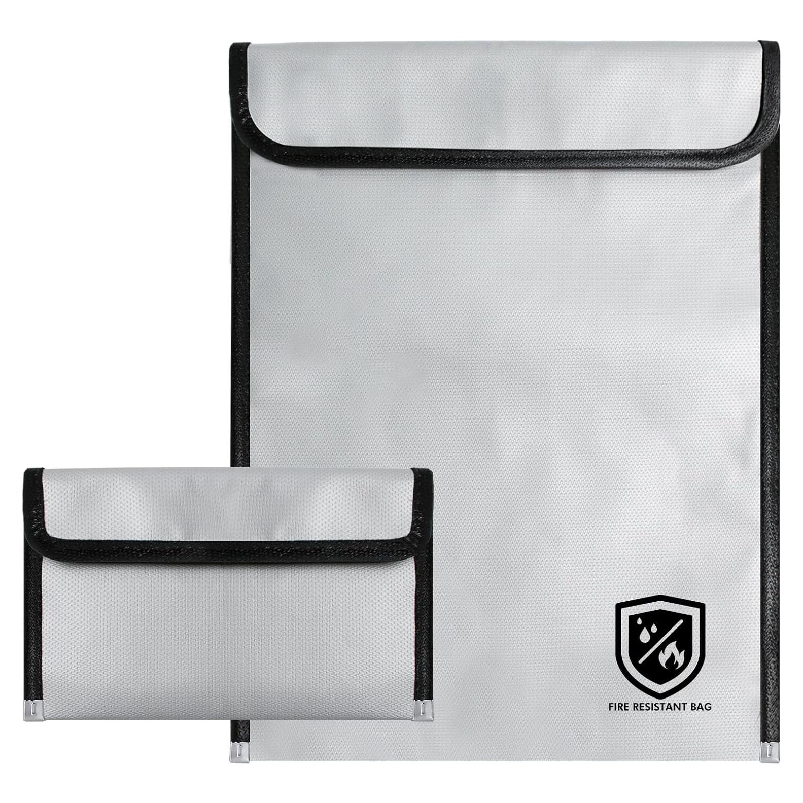 Paquete de 2 Bolsas de Documentos a Prueba de Fuego LeadCon