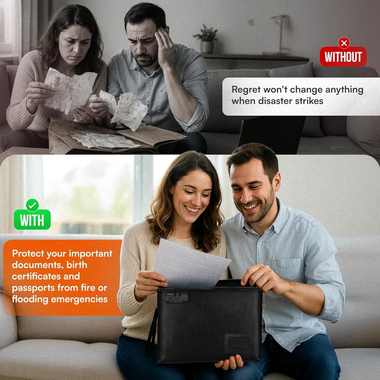 Bolsa de Documentos a Prueba de Fuego DITT BESTE VALG 36.6x28.7cm