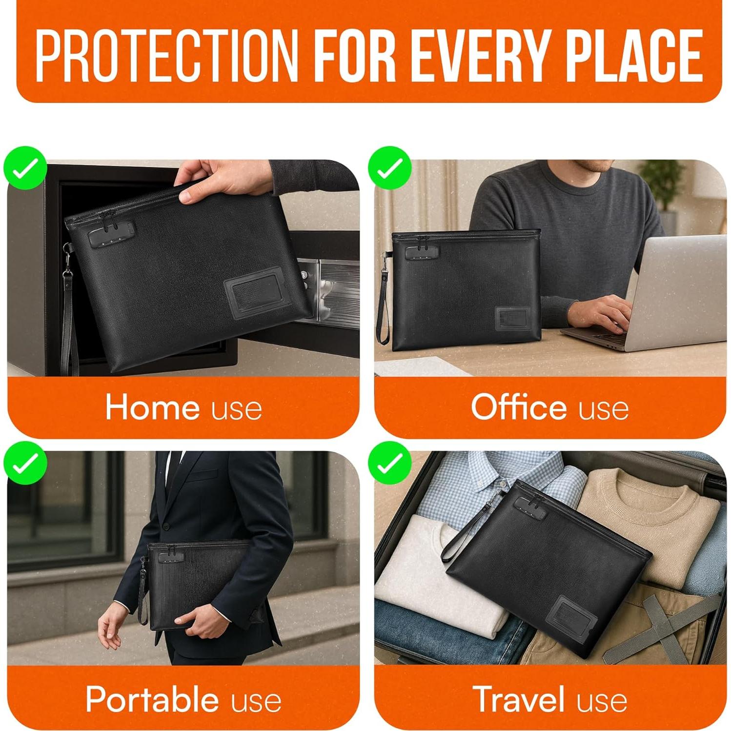 Bolsa de Documentos a Prueba de Fuego DITT BESTE VALG 36.6x28.7cm