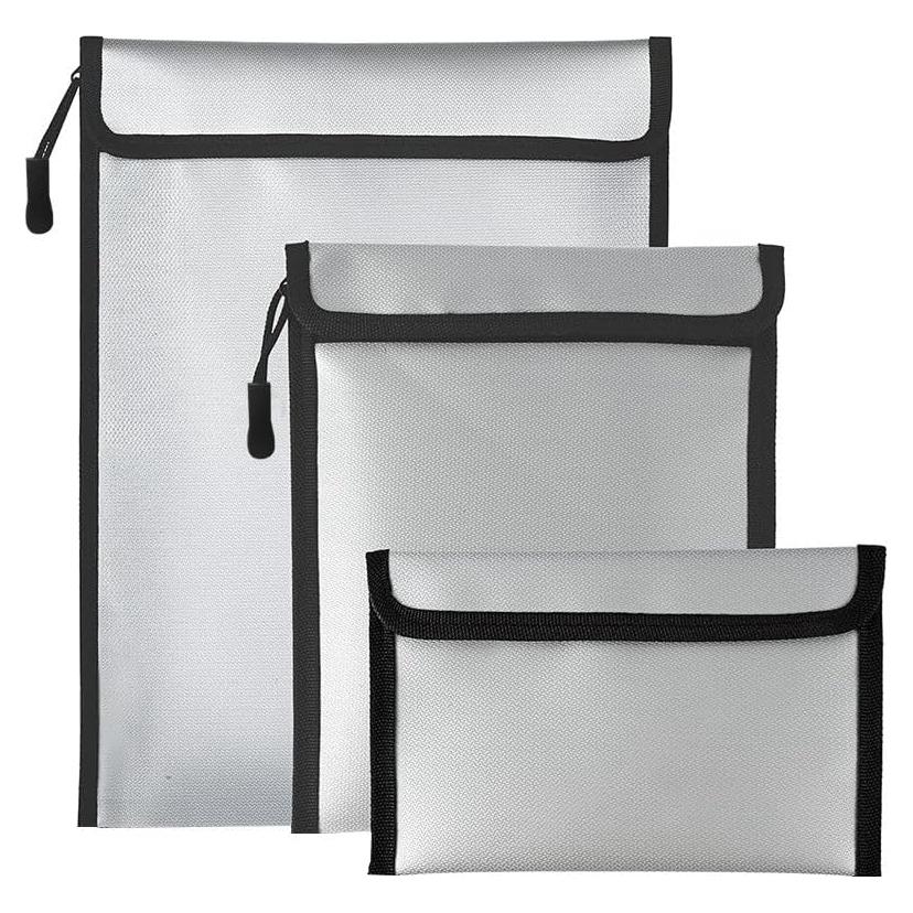 Bolsas de Documentos a Prueba de Fuego AEITOTT - 3 Piezas, Impermeables