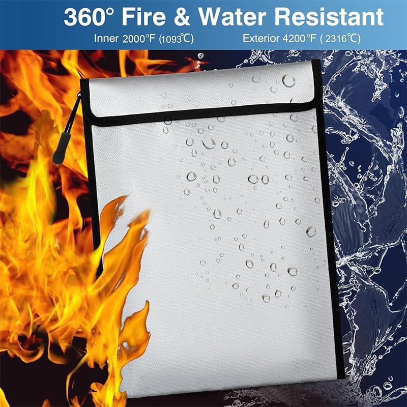 Bolsas de Documentos a Prueba de Fuego AEITOTT - 3 Piezas, Impermeables