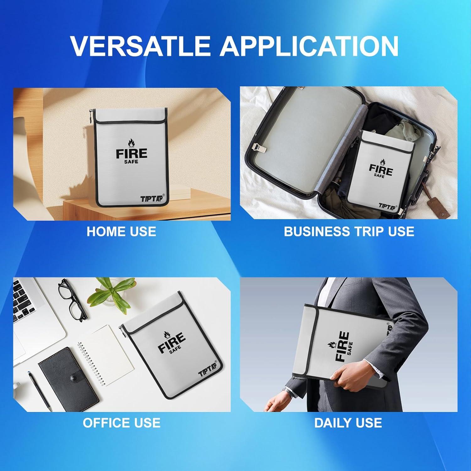 Bolsa de Documentos a Prueba de Fuego TIPTAP 38x27 cm Impermeable