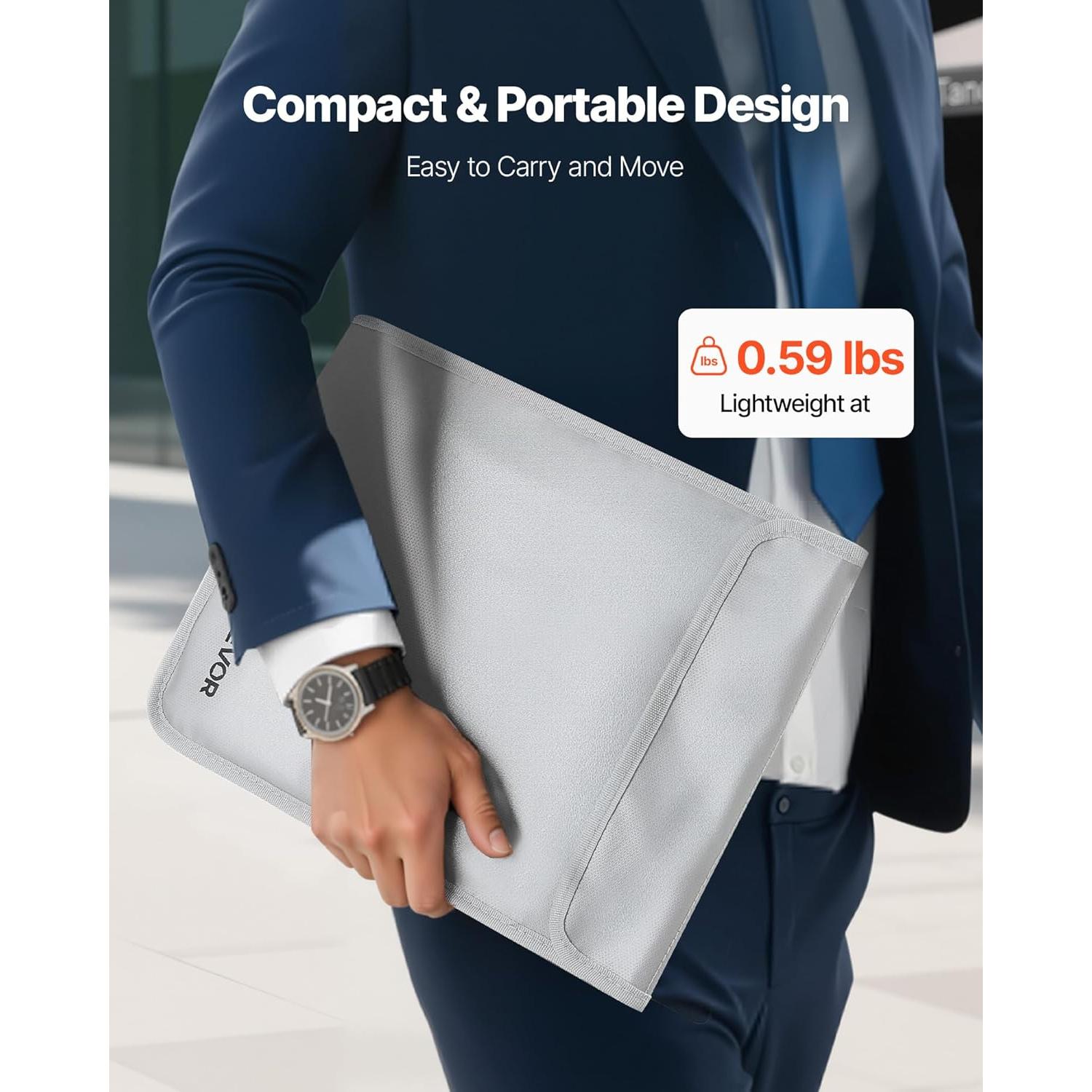 Bolsa Aislante a Prueba de Fuego VEVOR 380x282mm Impermeable