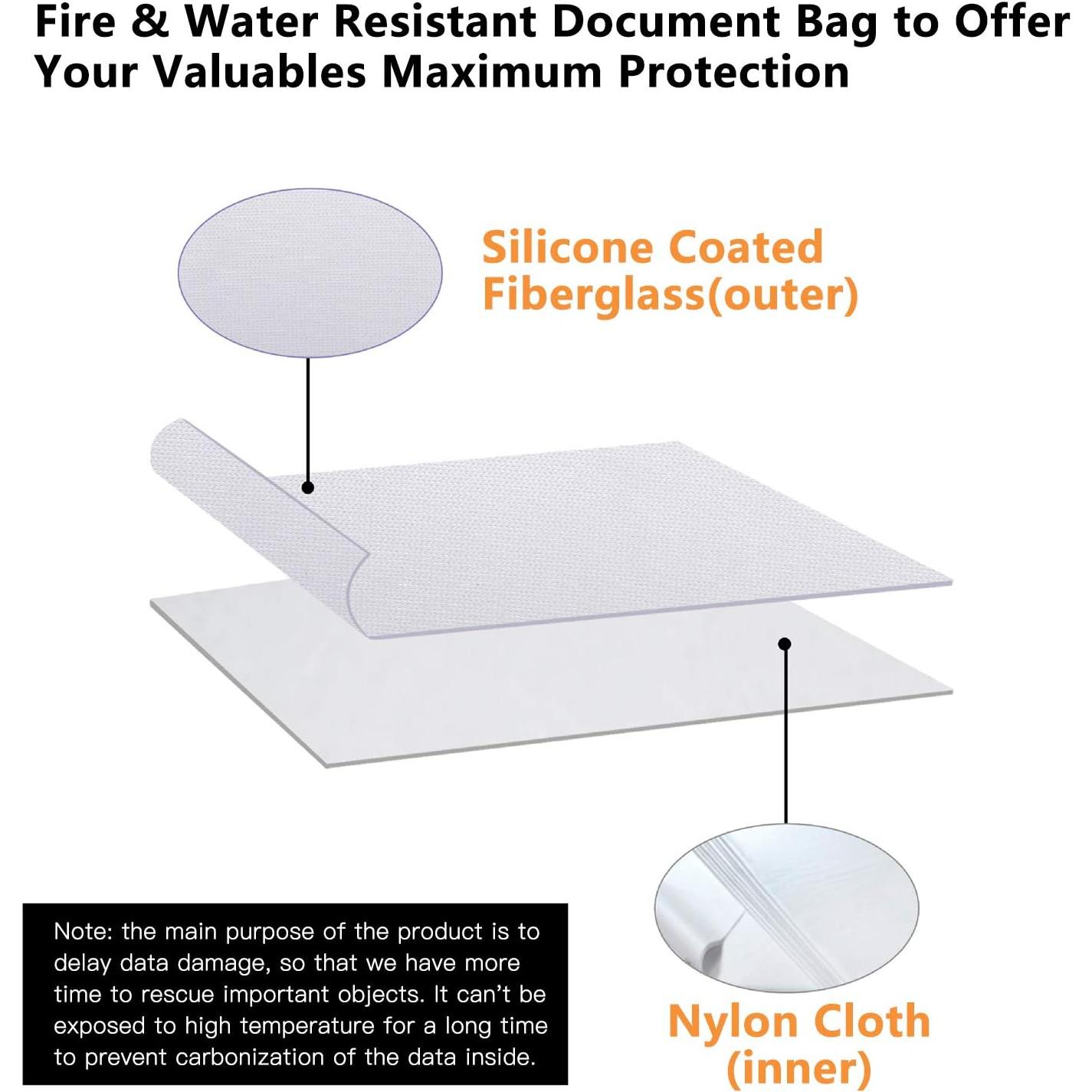 Bolsa a Prueba de Fuego BISOFICE con Cierre y Candado 36x27cm