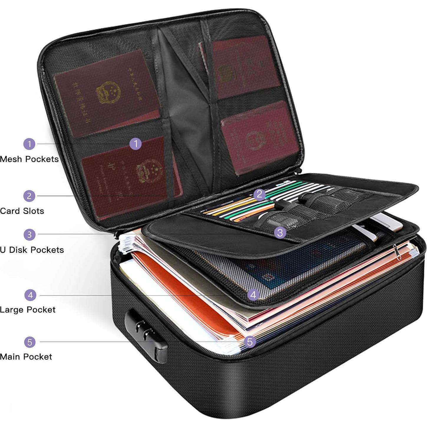 Bolsa a Prueba de Fuego BISOFICE con Cierre y Candado 36x27cm