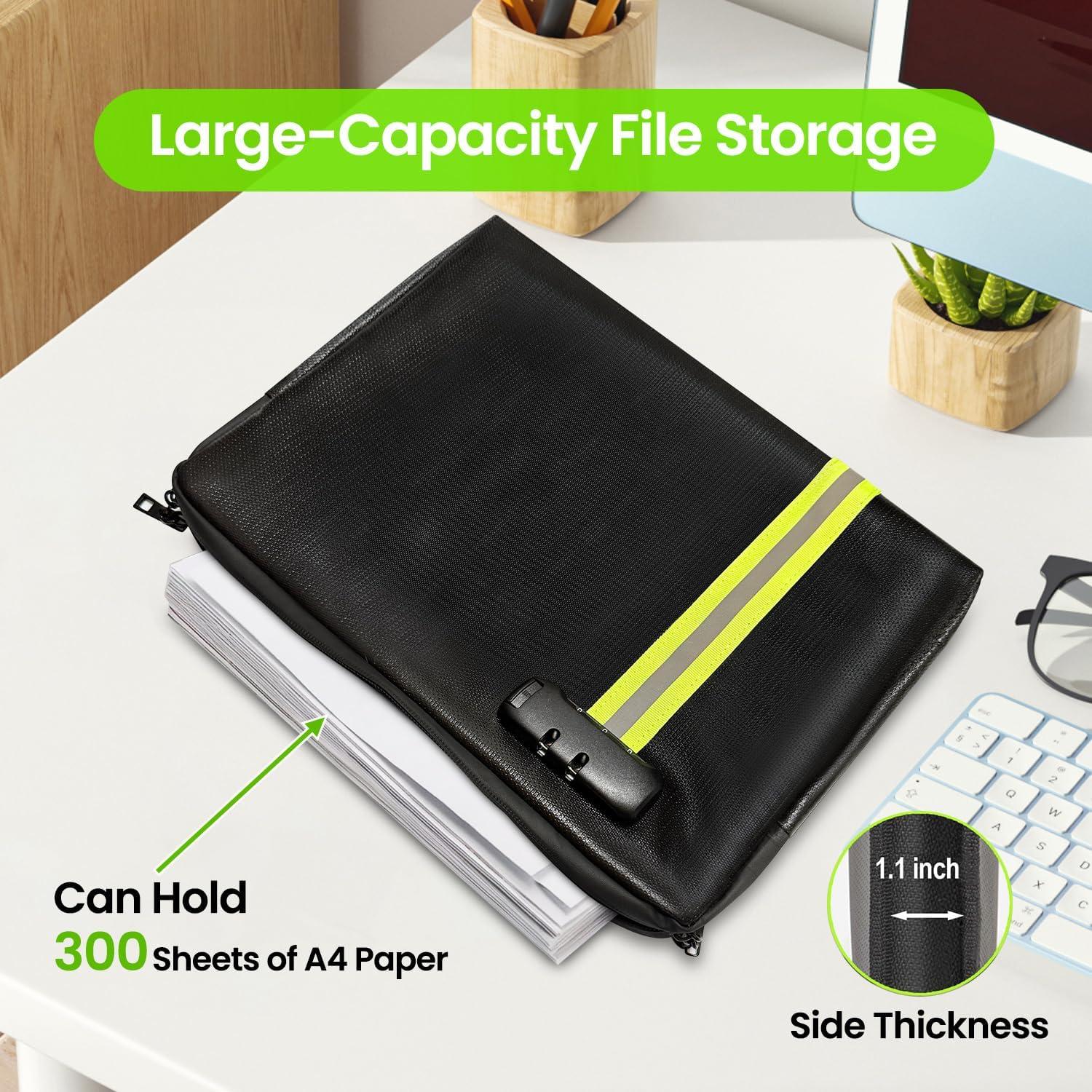 Bolsa de Documentos a Prueba de Fuego y Agua Quctak 34x25cm