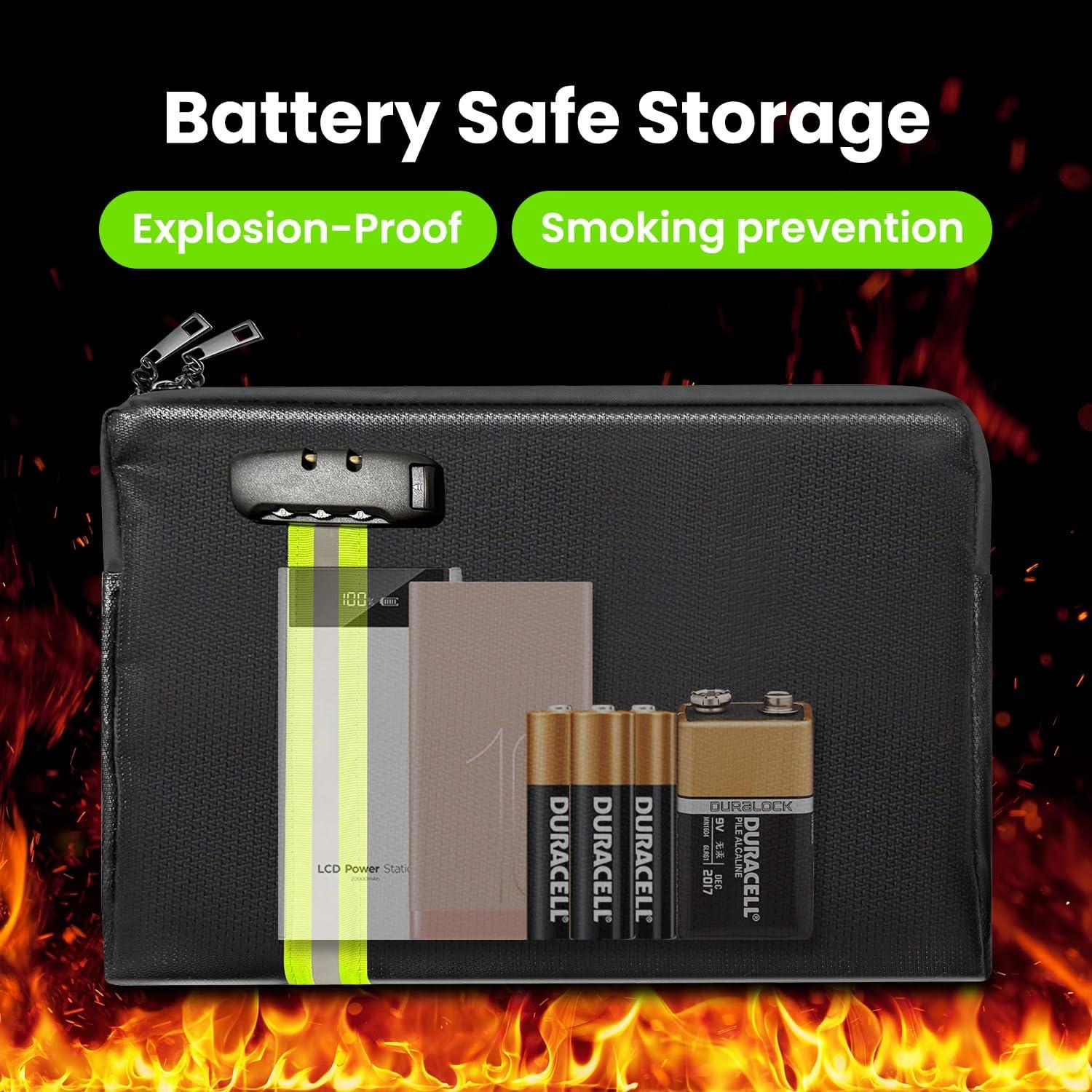 Bolsa de Documentos a Prueba de Fuego y Agua Quctak 34x25cm