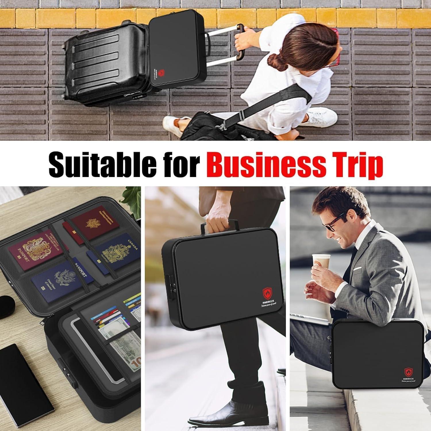 Caja de Documentos a Prueba de Fuego HARDROCK 38x28 cm con Cerradura