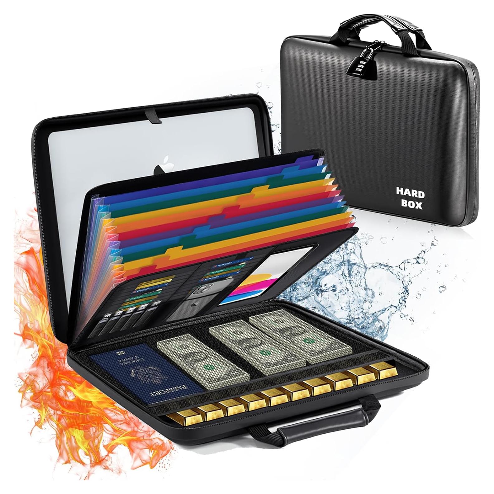 Caja de Documentos a Prueba de Fuego Qiusmart 37.6x27.2cm