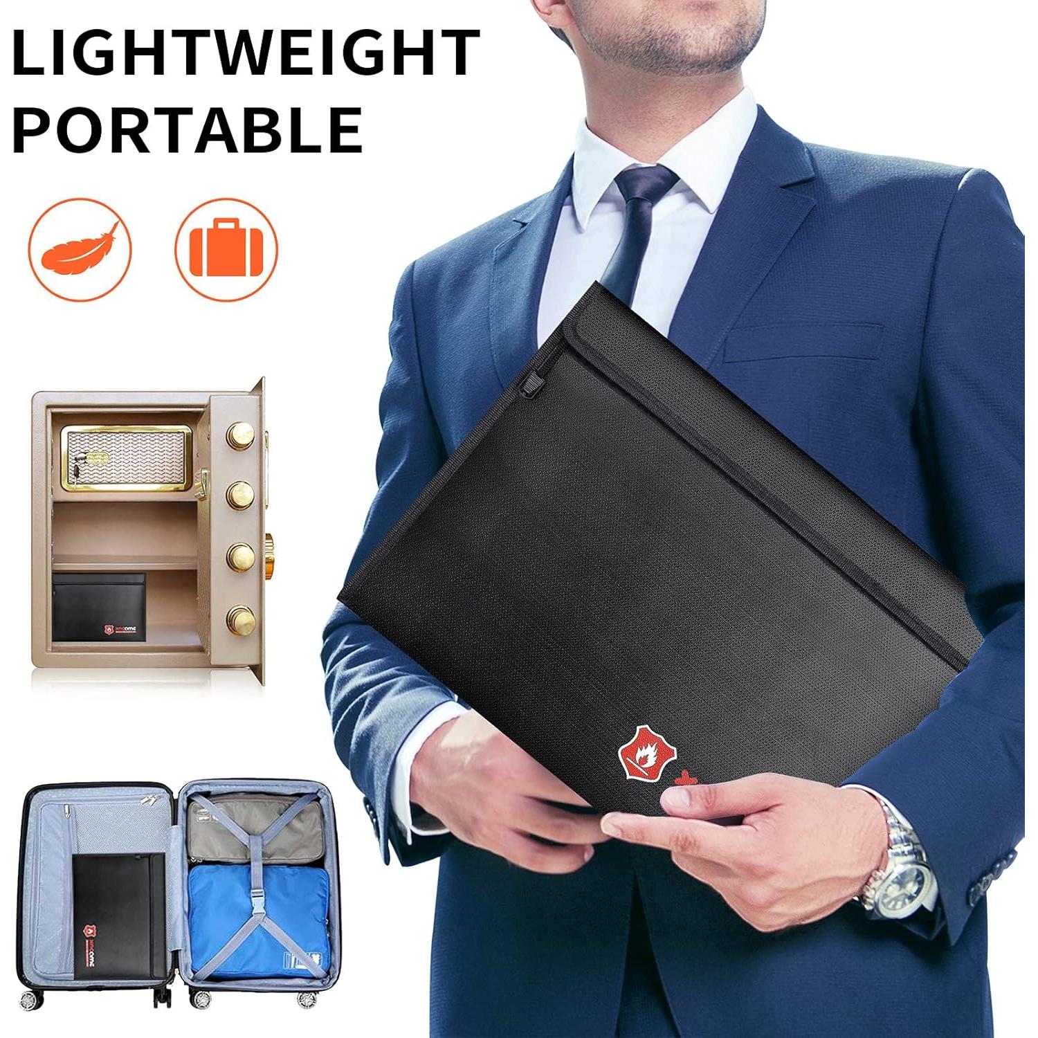 Set 2 Bolsas a Prueba de Fuego ABSOK 38x28 cm y 23x17.5 cm