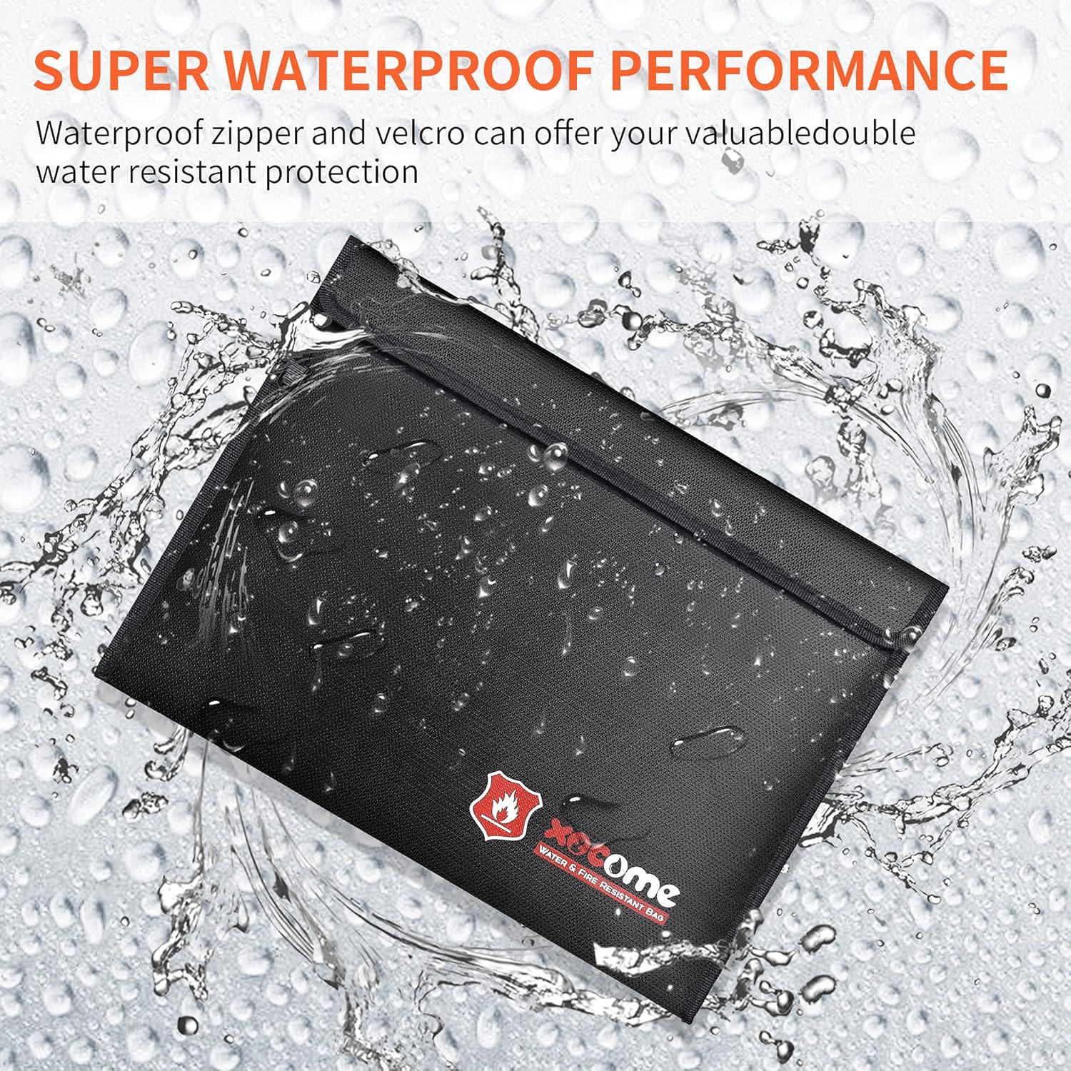 Set 2 Bolsas a Prueba de Fuego ABSOK 38x28 cm y 23x17.5 cm