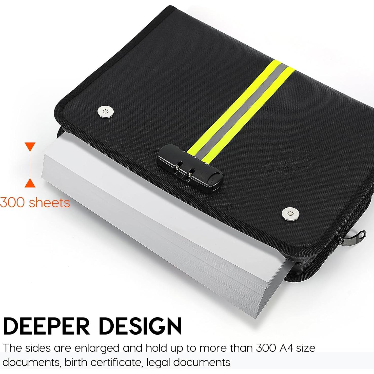 Bolsa de Documentos a Prueba de Fuego Viesembo 34.5x25.4cm