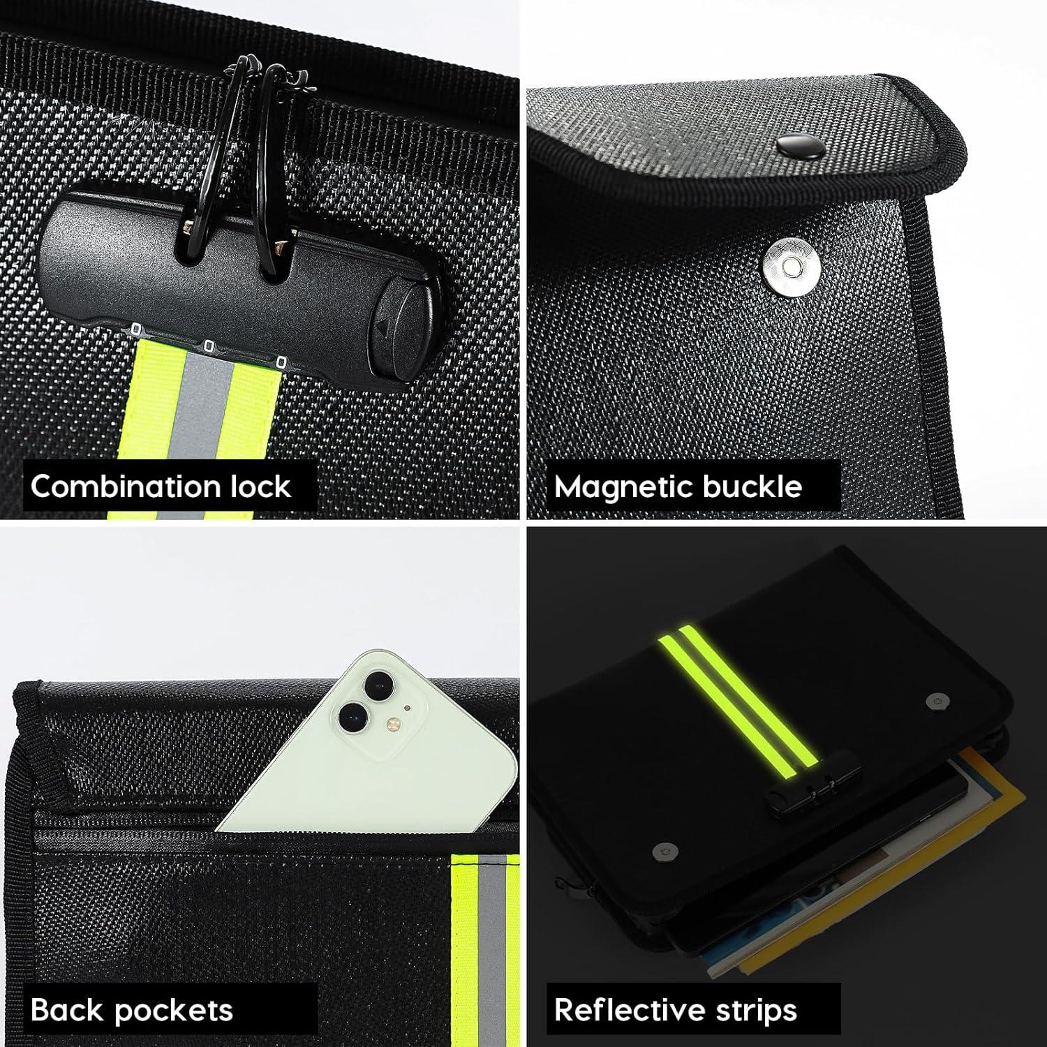 Bolsa de Documentos a Prueba de Fuego Viesembo 34.5x25.4cm