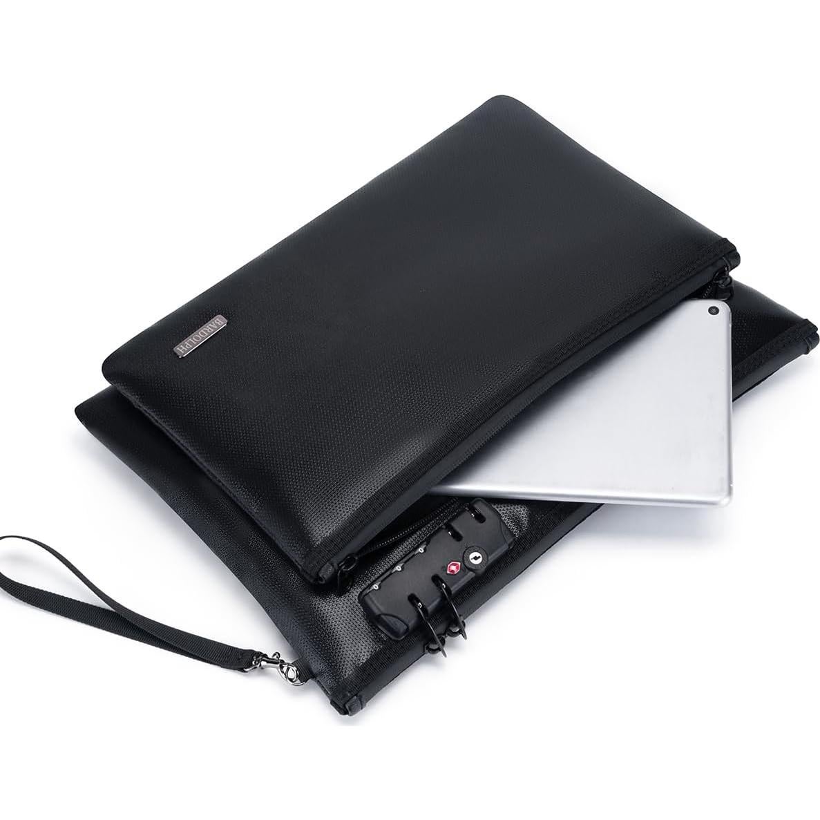 Bolsa de Documentos a Prueba de Fuego BARDOLPH Grande Negra