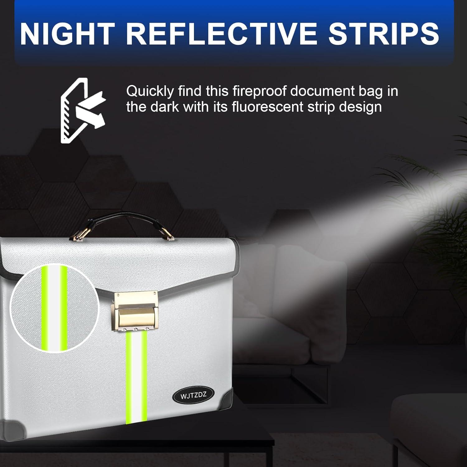 Bolsa a Prueba de Fuego WJTZDZ 6500°F con Cerradura y Asa