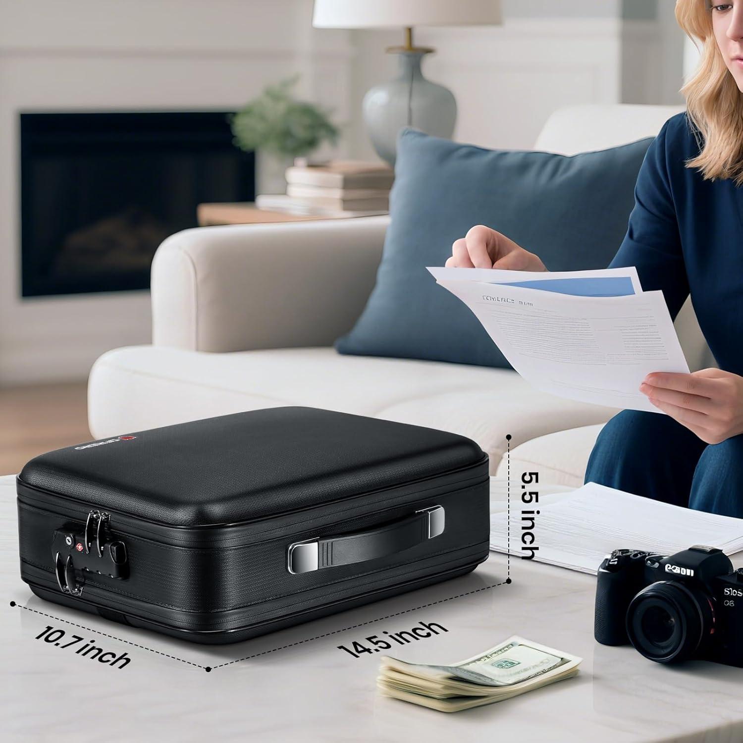 Caja de Documentos a Prueba de Fuego CFRERO 53x12.7x19 cm