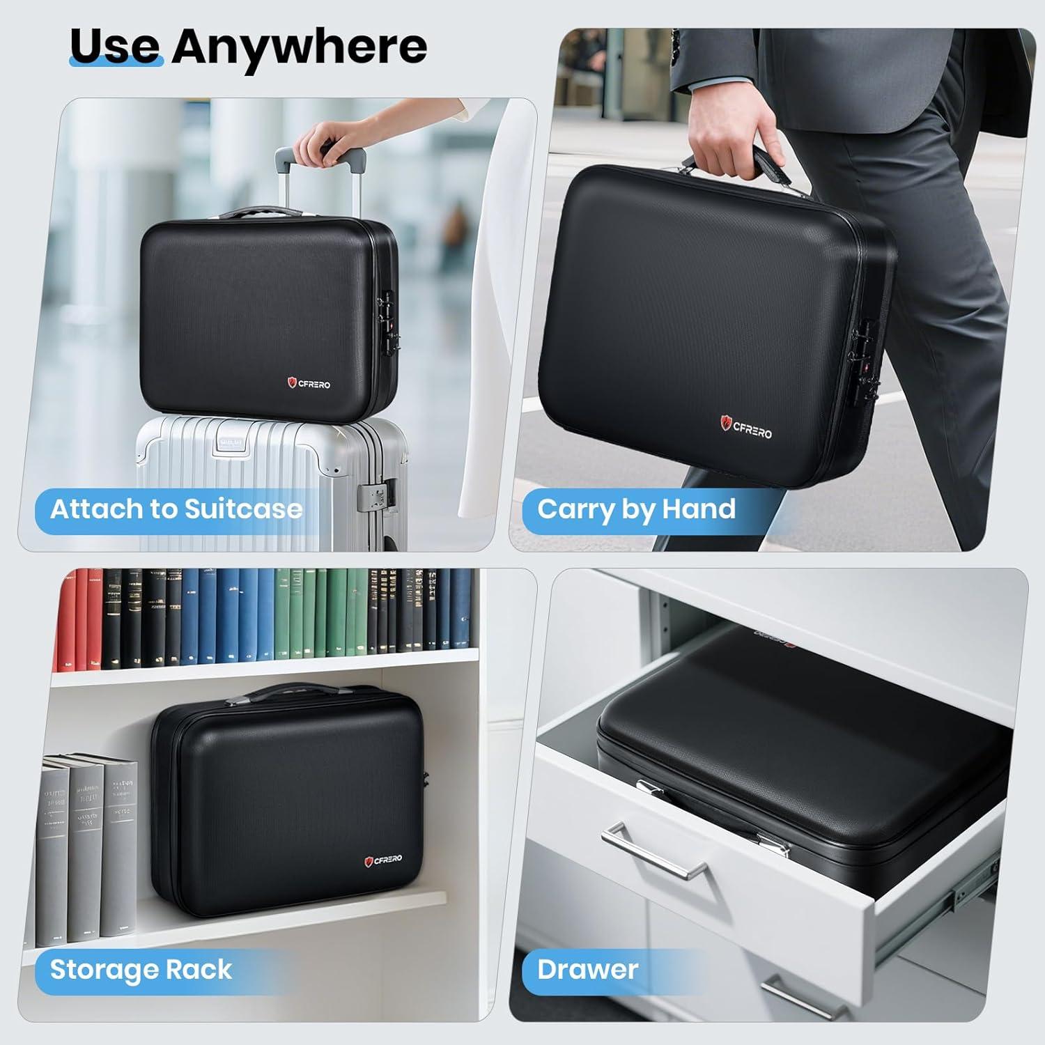 Caja de Documentos a Prueba de Fuego CFRERO 53x12.7x19 cm